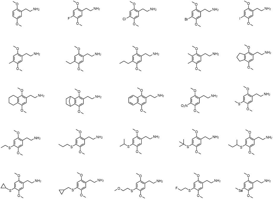 2C-X Series Phenethylamine Abbreviations from PIHKAL Quiz - By Corrosion